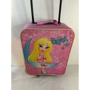 Bratz rolling luggage‎ pink smudges 12"x19"x5" Vintage Y2K rare